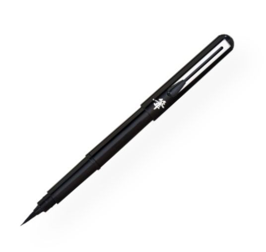 Pentel GFKP3BPA Pocket Brush Pen Black; Durable premium bristles create fine to broad lines with a single brush stroke; Permanent pigment ink is both water- and fade-resistant; Features a measured ink flow and leak-proof fittings; Includes two refills; Black ink; Shipping Weight 0.3 lb; Shipping Dimensions 2.38 x 7.25 x 0.5 in; UPC 072512235904 (PENTELGFKP3BPA PENTEL-GFKP3BPA BRUSH PAINTING)