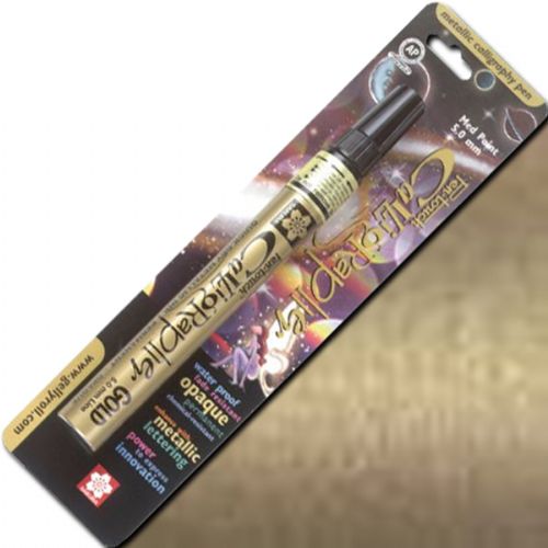 Pen-Touch 41581 Blister Card, Metallic Ink Marker, Medium, Gold; Opaque, permanent, and AP non-toxic; Great for adding that splash of color to all art and craft projects; Blister-carded; Dimensions 7.38
