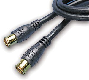 Generic PET10-5220 F to F-RG59 Quick-Connect Cables -6 ft, Easy push-on design, Nickel-plated fittings, Molded connectors, Black (PET105220 PET10 5220)