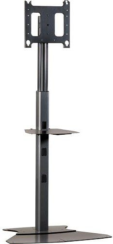 Chief PF1UB Flat Panel Floor Stand (up to 65-Inch), Centris Fingertip Tilt, Integrated knob provides tool-less, telescoping adjustment from 4 ft. (1.2 m) to 7 ft. (2.1 m), Modular base Design for Easy Handling, Optional PAC710 Shelf must be purchased separately, Pitch +/- 15, Weight Capacity 200 lbs (90.7 kg), UPC 841872100654 (PF-1UB PF1-UB PF1U PF-1U PF12000B)