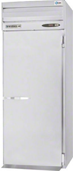Beverage Air PFI1-1AS Solid Door Roll-In Freezer, 10.6 Amps, 60 Hertz, 1 Phase, 115 Volts, 34.3 Cubic Feet Capacity, Top Mounted Compressor, Swing Door Style, Solid Door Type, 1/2 Horsepower, 1 Number of Doors, 1 Rack Capacity, 1 Sections, 0 Degrees F Temperature Range, Stainless steel exterior and interior, Exterior digital thermometer, 78.5