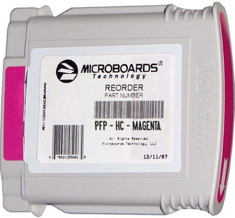 Microboards PFP-HC-MAGENTA Ink Cartridge, Print cartridge Consumable Type, Ink-jet Printing Technology, Magenta Color, Approximately 1,500 Prints Duty Cycle, For use with Microboards MX1/MX2/PF-PRO Printer Series, New Genuine Original OEM Microboards (PFPHCMAGENTA PFP HC MAGENTA PFPHC PFP HC PFP-HC)
