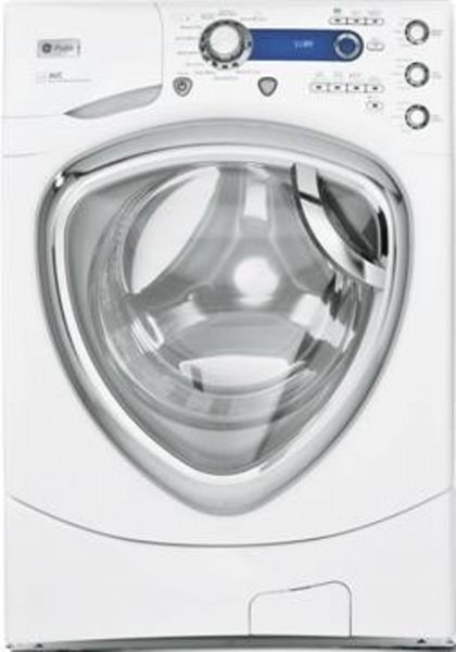 GE General Electric PFWS4600LWW Front-Load Steam Washer with 4.3 cu. ft. Capacity, 27