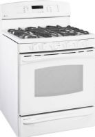 GE General Electric PGB918DEMWW Gas Range with 5 Sealed Burners, 30" Size, 5.0 cu. ft. Upper Oven Capacity, 1.0 cu. ft. Lower Oven Capacity, Self-Clean Oven Cleaning, Sealed Cooktop Burners, 270 degree of turn Valves, QuickSet IV Glass Touch QuickSet Oven Controls, Porcelain Enameled One-Piece Upswept Cooktop, Heavy-Cast Removable Grates, Electronic Ignition System, White Finish (PGB918DEMWW PGB918DEM-WW PGB918DEM WW PGB 918DEM PGB-918DEM PGB918DEM) 