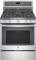 GE General Electric PGB930SEJSS Profile Series 30" Free-Standing Gas Convection Range, Stainless Steel, 5.6 cu. ft. oven capacity, 20000 BTU tri-ring burner, Electronic Ignition System, Electronic Touch Control, Dual purpose center burner, Edge-to-edge cooktop, Chef Connect, Gas convection oven, Heavy-duty self-clean roller rack, UPC 084691811534 (PGB-930SEJSS PGB 930SEJSS PGB930SEJS PGB930SEJ) 