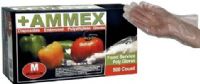 Ammex PGLOVE-500-M Food Service Polyethylene Gloves, Medium, Ambidextrous, Embossed, Heat Sealed Edges, 1.2g/pc, Powder Free, Latex Free, Pack of 500, UPC 697383934475 (PGLOVE500M PGLOVE-500-M PGLOVE 500 M) 