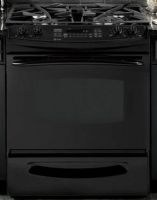 GE General Electric PGS975DEPBB Slide-In Gas Range with 4 Sealed Burners, 30" Size, 4.1 cu ft Total Capacity, Electronic Ignition System, Self-Clean Oven Cleaning Type, 1 - 9100 BTU/150F degree simmer All-Purpose Burners, 1 - 11000 BTU/150F degree simmer High Output Burner, 1 - 18,000 BTU/140F degree simmer Power Boil Burner, 1 - 5000 BTU/140F degree simmer Precise Simmer Burner, Black Finish (PGS975DEPBB PGS975DEP-BB PGS975DEP BB PGS975DEP PGS-975DEP PGS 975DEP) 