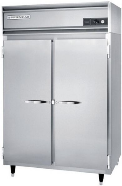 Beverage Air PH2-1S Two Section Solid Door Reach-In Heated Holding Cabinet, 13 Amps, 60 Hertz, 1 Phase, 208/240 Voltage, 3,000 Watts, Full Height Cabinet Size, 46.5 Cubic Feet Capacity, Aluminum Construction, Stainless Steel Construction, Thermostatic Control Type, Solid Door Style, Shelves Interior Configuration, 2 Number of Doors, 2 Sections, 84