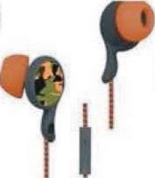 Polaroid PHP737-OR Camo Earbuds, Orange; In-Line microphone for hands-free calling; 3.5mm jack connects to most music phones; Fabric-cover cord resists tangle; Ergonomic design for secure, comfortable fit; Noise-blocking rubber ear tips; Rich and high-definition stereo sound (PHP737OR PHP737 PHP-737-OR)  