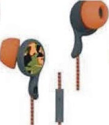 Polaroid PHP737-OR Camo Earbuds, Orange; In-Line microphone for hands-free calling; 3.5mm jack connects to most music phones; Fabric-cover cord resists tangle; Ergonomic design for secure, comfortable fit; Noise-blocking rubber ear tips; Rich and high-definition stereo sound (PHP737OR PHP737 PHP-737-OR) 