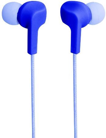 Polaroid PHP739-BL Secure Fit Earbuds with Built-in Microphone, Blue; Lightweight design; Rubber noise-isolating tips; Fabric, tangle-free cord; Soft rubber tips; UPC 680079773915 (PHP739BL PHP739 PHP-739-BL) 