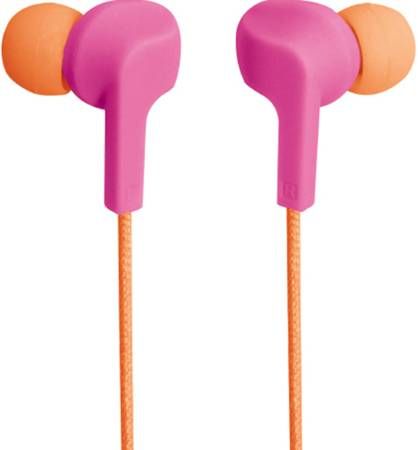 Polaroid PHP739-PK Secure Fit Earbuds with Built-in Microphone, Pink; Lightweight design; Rubber noise-isolating tips; Fabric, tangle-free cord; Soft rubber tips; UPC 680079773960 (PHP739PK PHP739 PHP-739-PK) 