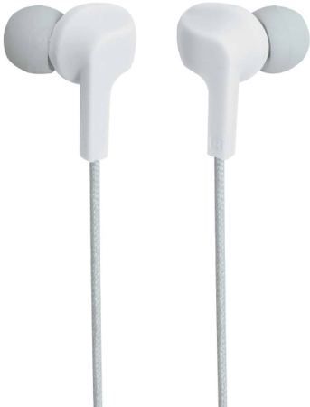 Polaroid PHP739-WH Secure Fit Earbuds with Built-in Microphone, White; Lightweight design; Rubber noise-isolating tips; Fabric, tangle-free cord; Soft rubber tips; UPC 680079773977 (PHP739WH PHP739 PHP-739-WH) 