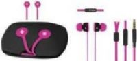 Polaroid PHP741-PK In-Ear Flat-Cord Earphones with Anti-Tangle Case, Pink; Storage capsule keeps earbuds neat, organized and easy to transport; Soft rubber ear tips adjust to the shape of your ear for comfort; Flat cord is designed to resist tangles and knpts; High-quality audio that's rich, clear and distortion-free (PHP741PK PHP741 PK PHP-741-PK PHP 741-PK)  