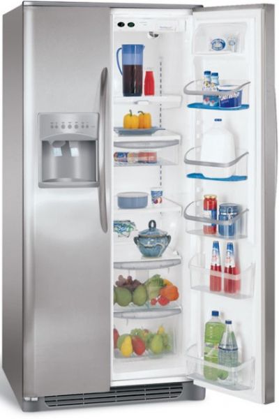 Frigidaire PHS39EHSS Freestanding Side-by-Side Refrigerator with SmartFit Glass Shelf, 7 Button Clean Touch Dispenser, 3 Humidity Controls and Can Dispenser/Wine Rack, 1 SmartFit Glass Shelf, 2 SpillSafe Glass Shelves-1 Sliding, 3 Adjustable Clear Gallon Door Bins-2 with No-Slip Liners, 2 Fixed Clear 2-Liter Door Bins, Clear Dairy Door, Clear Fresh Lok Meatkeeper (PH-S39EHSS PH S39EHSS PHS39EHSS)