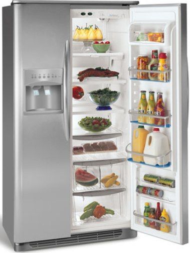 Frigidaire PHSC39EJSS Counter Depth 23 Cu. Ft. Side by Side Refrigerator, Stainless Steel, Easy Care Real Stainless Steel Doors, Stainless Look Cabinet, Stainless Steel Handles, 7 Button Clean Touch Dispenser, Lighted Dispenser Paddles, 1 Fixed Clear Condiment Bin, 1 Fixed Clear Gallon Door Bin (PHS-C39EJSS PHSC39EJS PHSC39EJ PHSC39E)