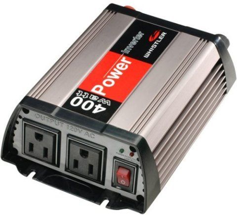 Whistler PI-400W Mobile Power Inverter, Automobile Cigarette Lighter Plug/Connector Type, 12V DC Input Voltage, 110V AC Output Voltage, 60 Hz Frequency, 400W Continuous Power / 800W Peak Power Load Capacity, Overload Protection, Power Protection and Short Circuit Protection Protection, Smart Surge control, Voltage  protection (PI-400W PI 400W PI400W)