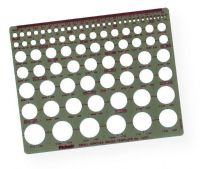 Pickett 1203I Small Circles Template; Contains 85 circles; Size range from 1/32" to 1.25"; Size: 8" x 10" x .030"; Shipping Weight 0.13 lb; Shipping Dimensions 13.25 x 8.75 x 0.12 in; UPC 014173152855 (PICKETT1203I PICKETT-1203I ARCHITECTURE ENGINEERING) 