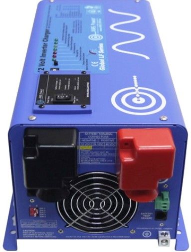 AIMS Power PICOGLF10W12V120VR Pure Sine Inverter Charger, 1000 watt low frequency inverter, 3000 watt surge for 20 seconds 300% surge capability, Battery Priority Selector, Terminal Block, GFCI outlet, Marine Coated and Protected, Multi Stage Smart charger 35 Amp, Remote panel available, Auto frequency, UPC 840271002378 (PICO-GLF10W12V120VR PICOGLF-10W12V120VR PICOGLF10W-12V120VR PICOGLF10W12V-120VR)