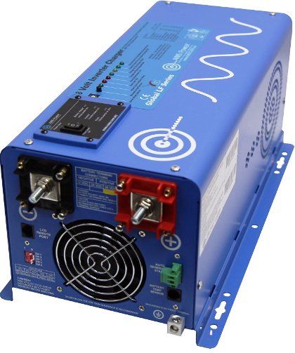 AIMS Power PICOGLF20W48V120VR Pure Sine Inverter Charger 48 Volt, 2000 watt low frequency inverter, 6000 watt surge for 20 seconds 300% surge capability, Battery Priority Selector, Terminal Block, Marine Coated and Protected, Multi Stage Smart charger 70 Amp, Remote panel available, Auto frequency, UPC 840271002408 (PICO-GLF20W48V120VR PICOGLF-20W48V120VR PICOGLF20W-48V120VR PICOGLF20W48V-120VR)