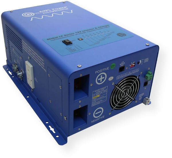 AIMS Power PICOGLF30W12V120V Low Frequency Inverter Charger, 3000 Watt Continuous Output Power, 9000 Watt Surge Rating for 20 seconds -3x surge capability, Battery Priority Selector, Terminal Block, GFCI, Marine Coated and Protected, Multi Stage Smart charger 65 Amp, Auto gen start, UPC 840271002859 (PICO-GLF30W-12V120V PICOGLF-30W12V-120V PICOGLF30W-12V120V PICOGLF-30W12V120V)