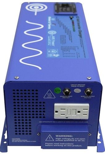 AIMS Power PICOGLF30W12V120VR Pure Sine Inverter Charger, 3000 watt low frequency inverter, 9000 watt surge for 20 seconds 300% surge capability, Battery Priority Selector, Terminal Block, GFCI, Marine Coated and Protected, Multi Stage Smart charger 70 Amp, Remote panel available, Auto frequency, UPC 840271002859 (PICO-GLF30W12V120VR PICOGLF-30W12V120VR PICOGLF30W-12V120VR PICOGLF30W12V-120VR)