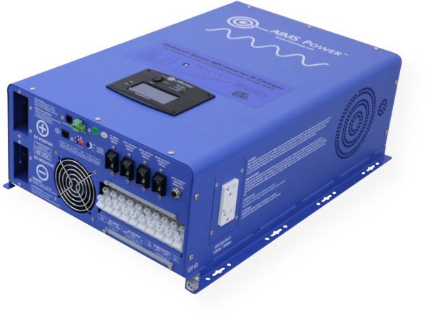 AIMS Power PICOGLF80W48V240VS Low Frequency Inverter Charger 48 Volt, 8000 watt low frequency inverter 110/220Vac Split Phase, 24000 watt surge for 20 seconds -3x surge capability, Battery Priority Selector, Terminal Block, GFCI, Marine Coated and Protected, Multi Stage Smart charger 90 Amp (PICOGLF-80W48V240VS PICO-GLF80W-48V240VS PICOGLF80W-48V240VS PICOGLF80W48V-240VS PICOGLF80W 48V240VS)