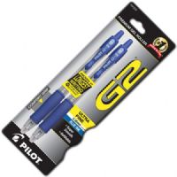 Pilot 31272 Gel Roller Pens Ultra Fine Tip Blue, Pack Of 2; G2 contains a dynamic gel ink formulated for smooth and long lasting writing; Retractable and refillable, G2 writes longer than the average of the top branded gel ink pens; Comfortable rubber grip; Blue; Ultra Fine Tip; Pack of 2; Dimensions 0.68" x 2.5" x 7.5"; Weight 0.5 lbs; UPC 728383127236 (PILOT31272 PILOT 31272 ALVIN ULTRA FINE BLUE) 