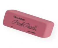 Pink Pearl 100FC Medium Erasers; Soft, pliable pencil erasers for smudge-free erasing on most surfaces, every time; Beveled at both ends; Medium size, 24/box; Shipping Weight 1.25 lb; Shipping Dimensions 3.25 x 3.00 x 0.12 in; UPC 070530705201 (PINKPEARL100FC PINKPEARL-100FC ERASER OFFICE) 