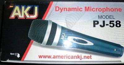 AmericanKJ PJ-58 Dynamic Handheld Corded Microphone, Good Quality Microphone for Karaoke (PJ58 PJ 58)