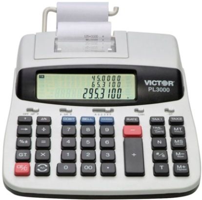 Victor PL3000 Professional Prompt Logic 3-Line 12-Digit Display Printing Calculator, 2.7lps Print Speed, Cost-Sell-Margin Keys, Two Independent Tax Keys, Time/Date Feature, Item Count, Subtotal Key, 4 Key Memory (PL-3000 PL 3000 VCTPL3000 VCT-PL3000 VCT PL3000) 