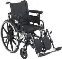 Drive Medical PLA416FBFAARAD-ELR Viper Plus GT Wheelchair with Flip Back Removable Adjustable Full Arms, Elevating Leg Rests, 16" Seat, 4 Number of Wheels, 14" Armrest Length, 8" Casters, 12.5" Closed Width, 24" x 1" Rear Wheels, 18" Seat Depth, 16" Seat Width, 8" Seat to Armrest Height, 19" Back of Chair Height, 27.5" Armrest to Floor Height, 17.5"-19.5" Seat to Floor Height, UPC 822383256245 (PLA416FBFAARAD-ELR PLA416FBFAARAD ELR PLA416FBFAARADELR) 