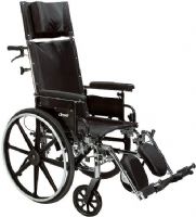 Drive Medical PLA416RBDFA Viper Plus GT Full Reclining Wheelchair, Detachable Full Arms, 16" Seat, 4 Number of Wheels, 12.5" Closed Width, 16" Seat Depth, 16" Seat Width, 33" Back of Chair Height, 19.5" Seat to Floor Height, 15.5"-18.5" Seat to Foot Deck, 300 lbs Product Weight Capacity, All-Aluminum frame, Dual Axle allows for multiple seat-to-floor height positions, UPC 822383270135 (PLA416RBDFA PLA416-RBD-FA PLA416 RBD FA) 