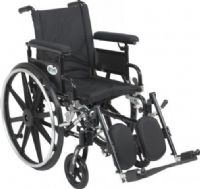 Drive Medical PLA418FBFAARAD-ELR Viper Plus GT Wheelchair with Flip Back Removable Adjustable Full Arms, Elevating Leg Rests, 18" Seat, 4 Number of Wheels, 14" Armrest Length, 8" Casters, 12.5" Closed Width, 24" x 1" Rear Wheels, 18" Seat Depth, 18" Seat Width, 8" Seat to Armrest Height, 19" Back of Chair Height, 27.5" Armrest to Floor Height, 17.5"-19.5" Seat to Floor Height, UPC 822383256283 (PLA418FBFAARAD-ELR PLA418FBFAARAD ELR PLA418FBFAARADELR) 
