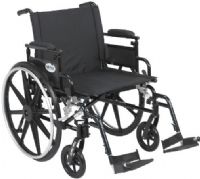 Drive Medical PLA422FBDAAR-SF Viper Plus GT Wheelchair with Flip Back Removable Adjustable Desk Arms, Swing away Footrests, 22" Seat, 4 Number of Wheels, 10" Armrest Length, 8" Casters, 12.5" Closed Width, 24" x 1" Rear Wheels, 18" Seat Depth, 22" Seat Width, 8" Seat to Armrest Height, 19" Back of Chair Height, 27.5" Armrest to Floor Height, 17.5"-19.5" Seat to Floor Height, 15.5"-18.5" Seat to Foot Deck, UPC 822383230399 (PLA422FBDAAR-SF PLA422FBDAAR SF PLA422FBDAARSF) 