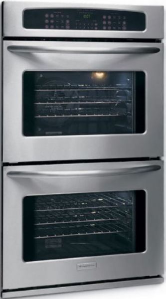Frigidaire PLEB27T9FC Double Electric Wall Oven with EvenCook Element Convection System and Sabbath Mode, 400-550 Six-Pass Element with Vari-Broil, Automatic & Switched Interior Oven Light, 3 Heavy Duty Oven Racks, Electronic Clock, Timer, Temperature Display, Convection Roasting Rack, Removable Oven Door, UltraPro Stainless Steel Handle, Alternative to PLEB27M9EC (PLEB-27T9FC PLEB 27T9FC)