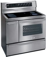 Frigidaire PLEF489CC Electric Free Standing Self Cleaning Range 40" , Stainless Steel, Electronic Clock & Countdown Timer, Electronic Oven Control, Warm & Serve Zone, Warmer Zone Control & Indicator Light, Storage drawer provides convenient housing for all of your cookware, Vari-Broil from 450° to 550°, 3 Heavy-Duty Oven Racks (PLEF489CC PLEF489CC PLEF489A) 