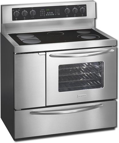 Frigidaire PLEF489GC Professional Series 40-Inch Free-Standing Electric Range, Stainless Steel, Surface Element Controls, True Monochromatic Black Ceramic Glass Cooking Surface, 5 Position Hot-Surface Indicator Light, Warm and Serve Zone, Replaced PLEF489FC PLEF489EC PLEF489Dc PLEF489CC PLEF489BC PLEF489AC (PLE-F489GC PLEF-489GC PLEF489G PLEF489)