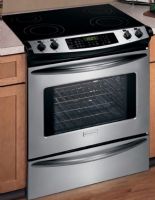 Frigidaire PLES389EC Slide-in Electric Range 30-Inch, Stainless Steel Control Panel, EasySet 510 Electronic Oven Control with Key Pad Entry, Electronic Clock / Countdown Timer, Ceramic Smoothtop Cooking Surface (PLES-389EC PLE-S389EC PLES389E PLES389 PLES-389) 