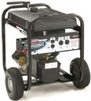 Coleman Powermate PM0545001 Premium Plus 5000W Electric Start Generator, Premium Plus Series, 6250 Maximum Watts, 5000 Running Watts, Low Oil Shutdown, Briggs & Stratton 10hp OHV Engine, Extended Run Fuel Tank, Electric Start, 26” x 19.25” x 22.5”, 163 lbs, UPC 0-10163-54105-0, 49 State Compliant but Not approved for sale in California (PM-0545001 PM0545-001) 