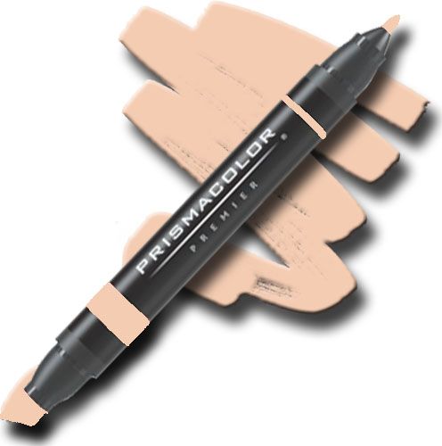 Prismacolor PM122 Premier Art Marker Salmon Pink; Unique four-in-one design creates four line widths from one double-ended marker; The marker creates a variety of line widths by increasing or decreasing pressure and twisting the barrel; Juicy laydown imitates paint brush strokes with the extra broad nib; Gentle and refined strokes can be achieved with the fine and thin nibs; UPC 070735035349 (PRISMACOLORPM122 PRISMACOLOR PM122 PM 122 PRISMACOLOR-PM122 PM-122)