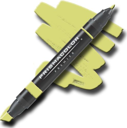 Prismacolor PM124 Premier Art Marker Limepeel; Unique four-in-one design creates four line widths from one double-ended marker; The marker creates a variety of line widths by increasing or decreasing pressure and twisting the barrel; Juicy laydown imitates paint brush strokes with the extra broad nib; Gentle and refined strokes can be achieved with the fine and thin nibs; UPC 070735035363 (PRISMACOLORPM124 PRISMACOLOR PM124 PM 124 PRISMACOLOR-PM124 PM-124)