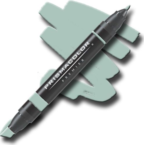 Prismacolor PM140 Premier Art Marker Celadon Green; Unique four-in-one design creates four line widths from one double-ended marker; The marker creates a variety of line widths by increasing or decreasing pressure and twisting the barrel; Juicy laydown imitates paint brush strokes with the extra broad nib; Gentle and refined strokes can be achieved with the fine and thin nibs; UPC 070735035523 (PRISMACOLORPM140 PRISMACOLOR PM140 PM 140 PRISMACOLOR-PM140 PM-140)