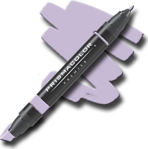 Prismacolor PM147 Premier Art Marker Grayed Lavender; Unique four-in-one design creates four line widths from one double-ended marker; The marker creates a variety of line widths by increasing or decreasing pressure and twisting the barrel; Juicy laydown imitates paint brush strokes with the extra broad nib; Gentle and refined strokes can be achieved with the fine and thin nibs; UPC 070735035592 (PRISMACOLORPM147 PRISMACOLOR PM147 PM 147 PRISMACOLOR-PM147 PM-147)