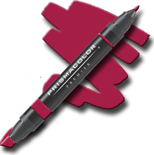 Prismacolor PM151 Premier Art Marker Raspberry; Unique four-in-one design creates four line widths from one double-ended marker; The marker creates a variety of line widths by increasing or decreasing pressure and twisting the barrel; Juicy laydown imitates paint brush strokes with the extra broad nib; Gentle and refined strokes can be achieved with the fine and thin nibs; UPC 070735635631 (PRISMACOLORPM151 PRISMACOLOR PM151 PM 151 PRISMACOLOR-PM151 PM-151)
