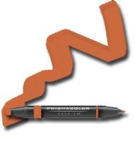 Prismacolor PM153/BX Premier Art Marker Pumpkin Orange, Offers a kaleidoscope of vibrant color choices, Unique four-in-one design creates four line widths from one double-ended marker, The marker creates a variety of line widths by increasing or decreasing pressure and twisting the barrel, Juicy laydown imitates paint brush strokes with the extra broad nib, UPC 300707350355 (PRISMACOLORPM153BX PRISMACOLOR PM153BX PM 153BX 153 BX PRISMACOLOR-PM153BX PM-153BX PM153-BX) 