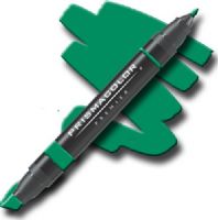 Prismacolor PM186 Premier Art Marker Emerald; Unique four-in-one design creates four line widths from one double-ended marker; The marker creates a variety of line widths by increasing or decreasing pressure and twisting the barrel; Juicy laydown imitates paint brush strokes with the extra broad nib; Gentle and refined strokes can be achieved with the fine and thin nibs; UPC 070735000255 (PRISMACOLORPM186 PRISMACOLOR PM186 PM 186 PRISMACOLOR-PM186 PM-186) 
