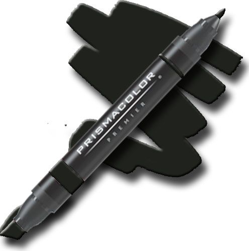 Prismacolor PM98 Premier Art Marker Black; Unique four-in-one design creates four line widths from one double-ended marker; The marker creates a variety of line widths by increasing or decreasing pressure and twisting the barrel; Juicy laydown imitates paint brush strokes with the extra broad nib; Gentle and refined strokes can be achieved with the fine and thin nibs; UPC 070735035103 (PRISMACOLORPM98 PRISMACOLOR PM98 PM 98 PRISMACOLOR-PM98 PM-98)