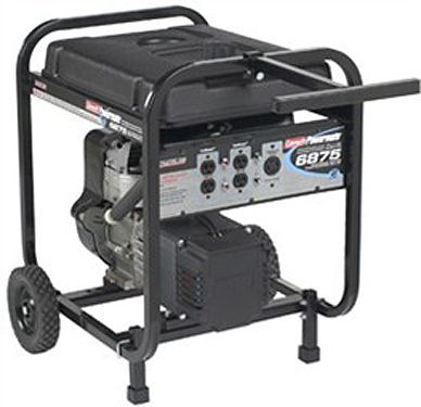 Coleman Powermate PMC525300Premium Plus Series, 6875 Maximum Watts, 5500 Running Watts, Low Oil Shutdown, Extended Run Fuel Tank, Wheel Kit, Control Panel, Tecumseh 11hp Engine, 25.63 x 21.13 x 26 Shipping Dimensions, 168 lbs Shipping Weight, UPC 0-10163-53052-8, 50 State Compliant, Approved for sale in California and Los Angeles City, Meets 2006 CARB Exchaust and Evaporative Emissions Standards (PMC 525300 PMC-525300 PMC52 5300 PMC52-5300 PMC525300)