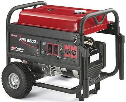 Coleman PowermatePMC606500 Generator Model PRO 6500, PRO Series, 8125 Maximum Watts, 6500 Running Watts, Control Panel, Low Oil Shutdown, Extended Run Fuel Tank, Wheel Kit, Idle Control, Honda GX 13hp Engine, 32.88 x 20.88 x 23.25 Shipping Dimensions, 190 lbs Shipping Weight, UPC 0-10163-65060-8, 50 State Compliant, Approved for sale in California and Los Angeles City, Meets 2006 CARB Exchaust and Evaporative Emissions Standards (PMC606500 PMC606500)